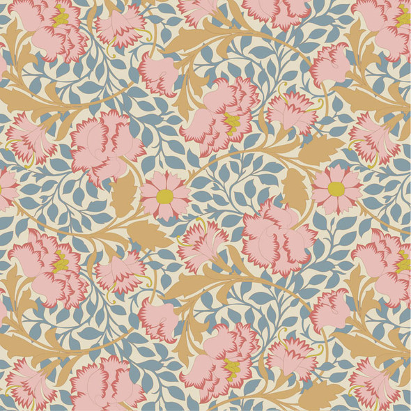 Tilda Songbird 100654 Flora Blue Floral | SOLD BY THE HALF-YARD