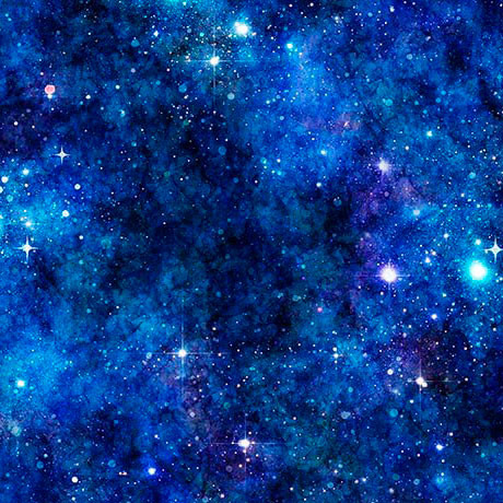 QT Fabrics Earthly Delights 31316-Y Starry Night Celestial Royal | SOLD BY THE HALF-YARD