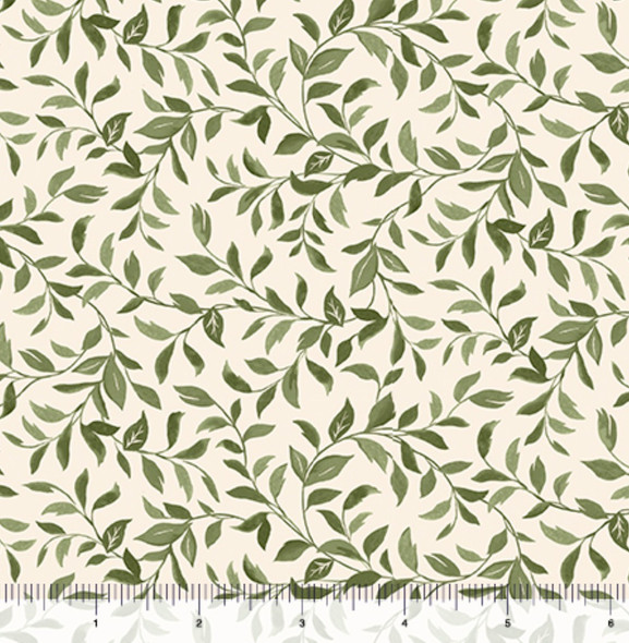 QT Fabrics Dahlia Dreams 31533-EH Vines Cream/Sage | SOLD BY THE HALF-YARD
