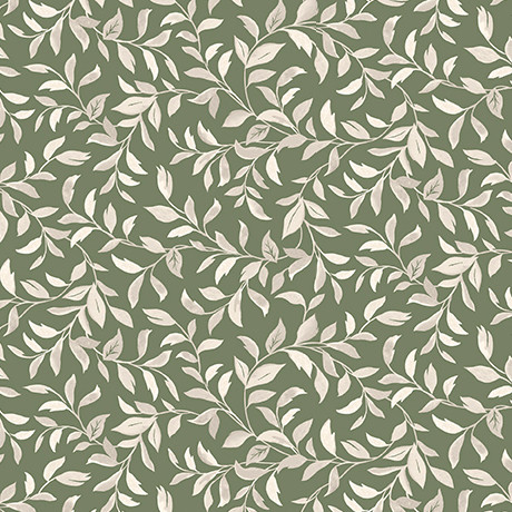 QT Fabrics Dahlia Dreams 31533-H Vines Sage | SOLD BY THE HALF-YARD