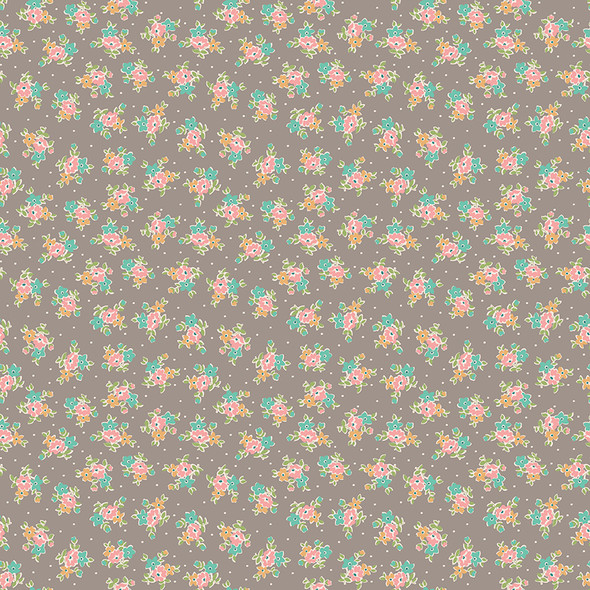 Riley Blake - Farmer's Daughter by Lori Holt C17177 RUSTIC Bouquet | SOLD BY THE HALF-YARD