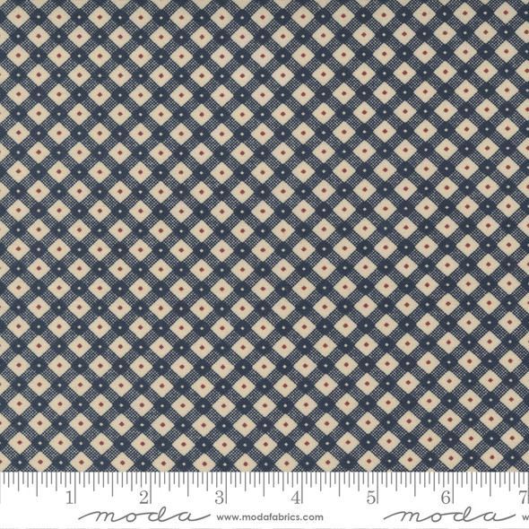 Moda Freedom Road 9698 11 Tan Blue Crossroads Check Plaid | Kansas Troubles Quilters  | Per Half Yard