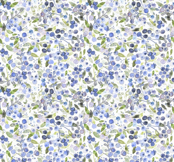 Maine's Small Wonders 2026 Maine Shop Hop Fabric DP29079-10 Blueberries | SOLD BY THE HALF-YARD