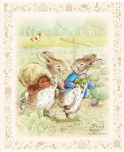 Riley Blake - Peter Rabbit™ & Benjamin Bunny™  PANEL PD17255-PANEL