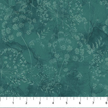 Northcott Whisper DP28707-68 Teal Flower Blender Tonal | SOLD BY THE HALF-YARD
