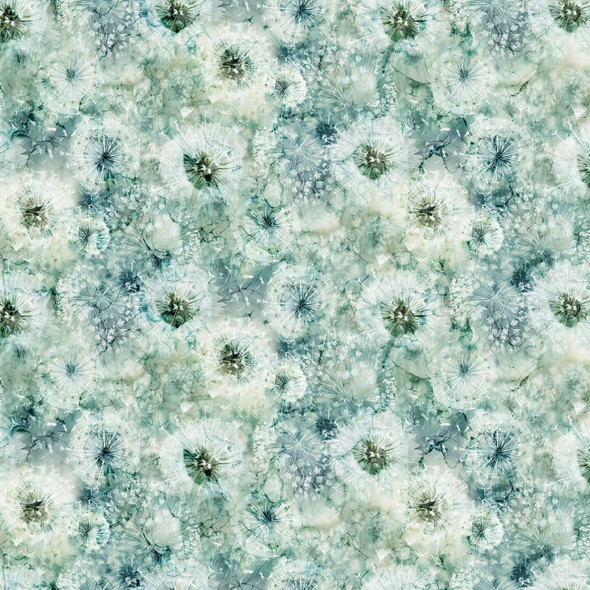 Northcott Whisper DP28702-64 Med Teal Multi Packed Seed Pods | SOLD BY THE HALF-YARD