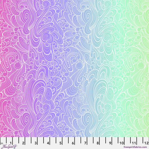 Floral Reef by Tula Pink PWTP270 Riptide Deep Dive Multi | Priced SOLD BY THE HALF-YARD