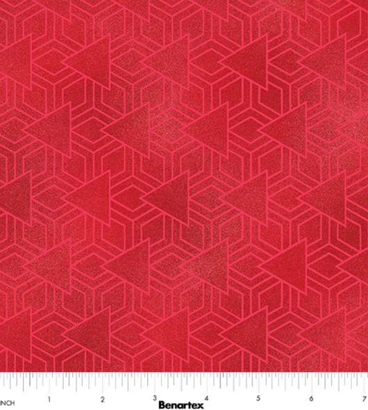 Benartex New Worlds Tonal 16293-81 Bermuda Cadmium Red | SOLD BY THE HALF-YARD