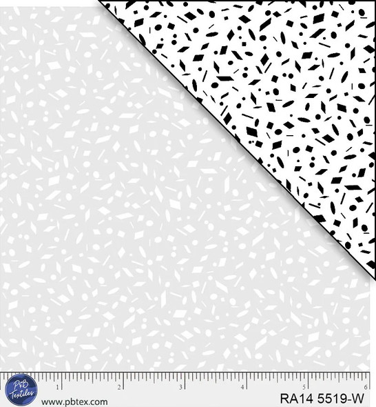 P&B Ramblings 14 Confetti White On White RA 1405 519W | SOLD BY THE HALF-YARD