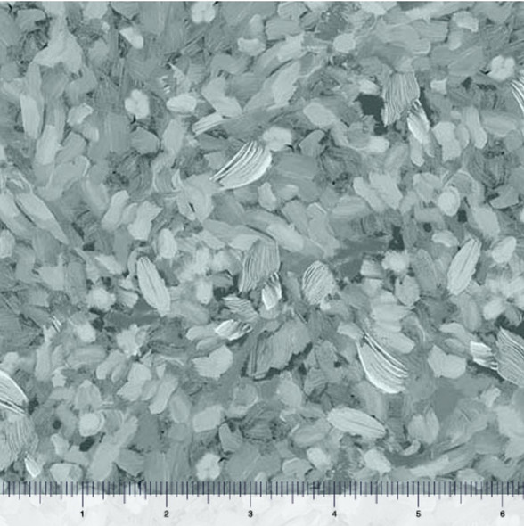 QT Joyful Garden 31554-BQ Silver Grey Palette Knife Texture | SOLD BY THE HALF-YARD