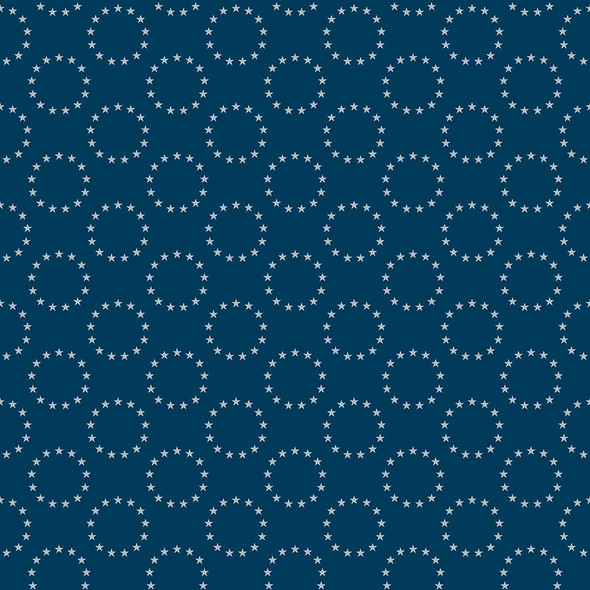 Riley Blake - Independence 13 Colonies Stars C17336 Oxford Blue | SOLD BY THE HALF-YARD