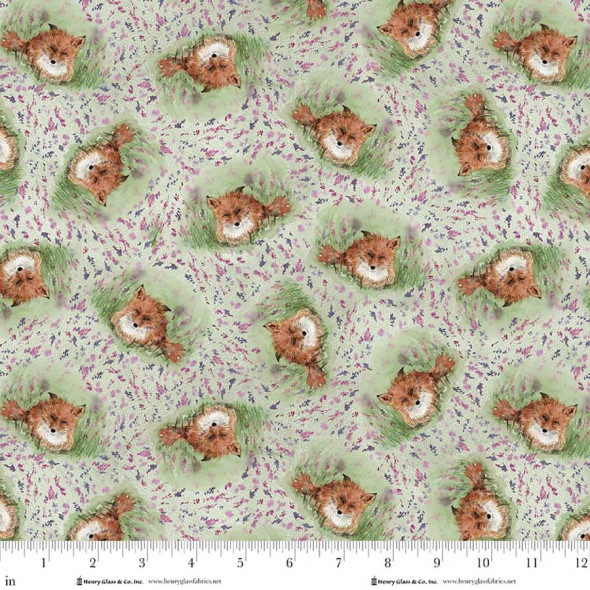 Henry Glass- Valley View Digital 2254-64 Matcha Fox & Meadow | SOLD BY THE HALF-YARD