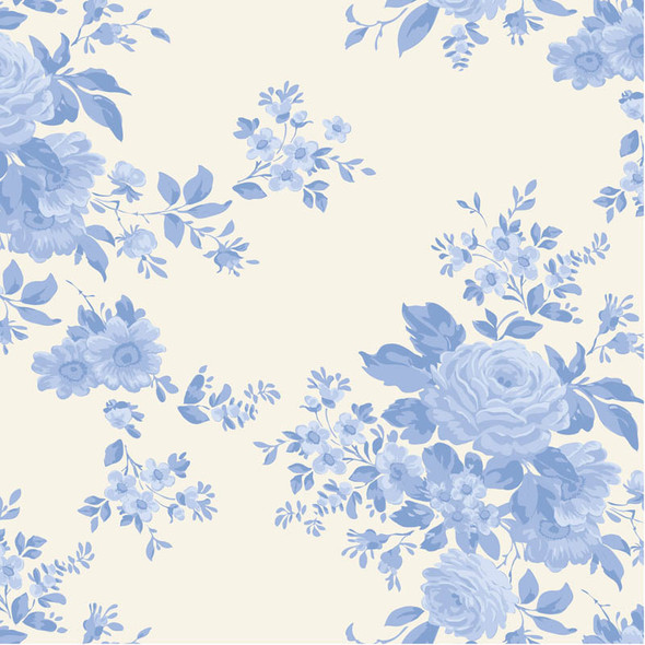 Tilda Something Blue 100664 Carol Pale Blue Floral | SOLD BY THE HALF-YARD
