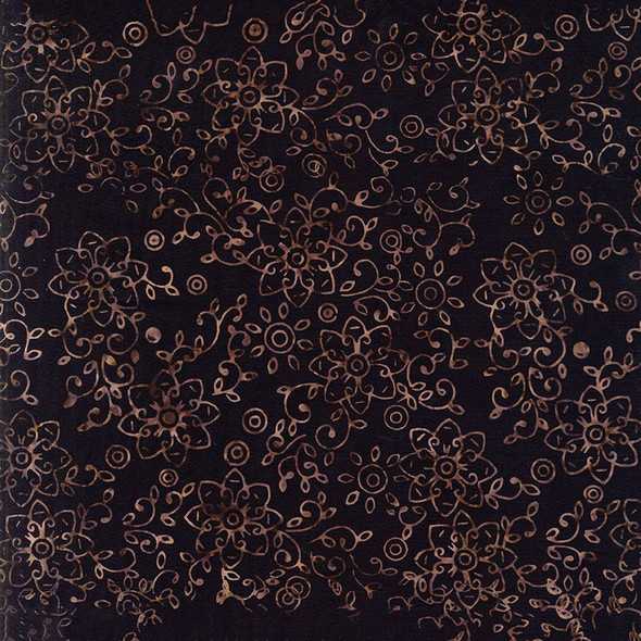Timeless Treasures Tonga Batik TONGA-B3939 Iron Swirl Vine & Floral| SOLD BY THE HALF-YARD