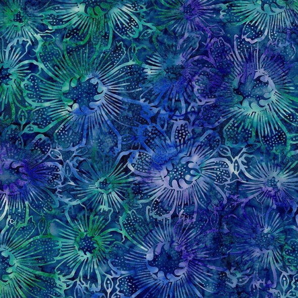 Timeless Treasures XTONGA BATIK WIDEBACK 108"  XTONGA-B2961 Mermaid Gerber Daisy | Sold By Half-Yard