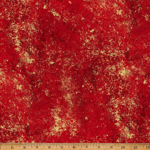 Hoffman Brilliance Metallic W5363-5G Red/ Gold | SOLD BY THE HALF-YARD