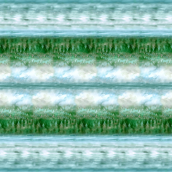 Hoffman Best Loved by McKenna Ryan - Ombre Treeline Water Landscape MRD2-141 Pine | SOLD BY THE HALF-YARD