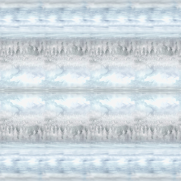 Hoffman Best Loved by McKenna Ryan Ombre Treeline Water Landscape MRD2 190-Ice Blue | SOLD BY THE HALF-YARD