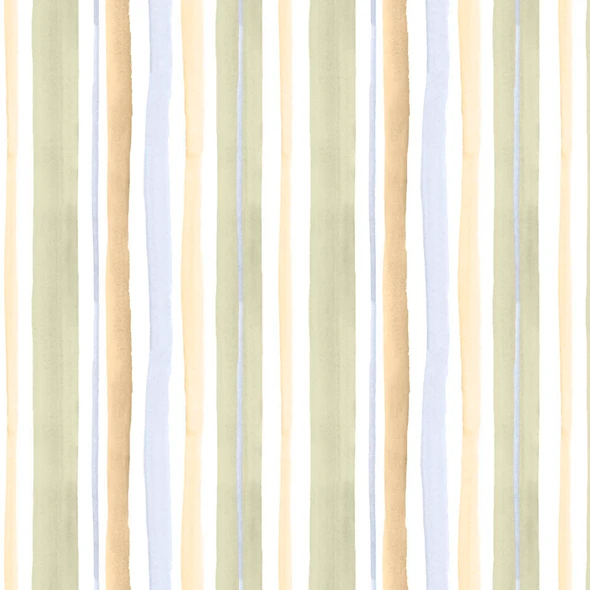Serendipity by Leah Bisch for QT 32138-H Watercolor Stripe Light Green | SOLD BY THE HALF-YARD