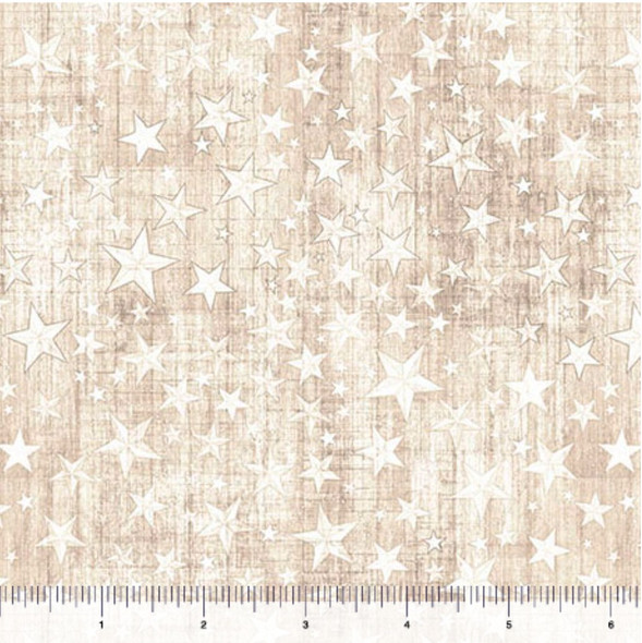 QT Fabrics American Country 31997-E Patriotic Stars Taupe | SOLD BY THE HALF-YARD