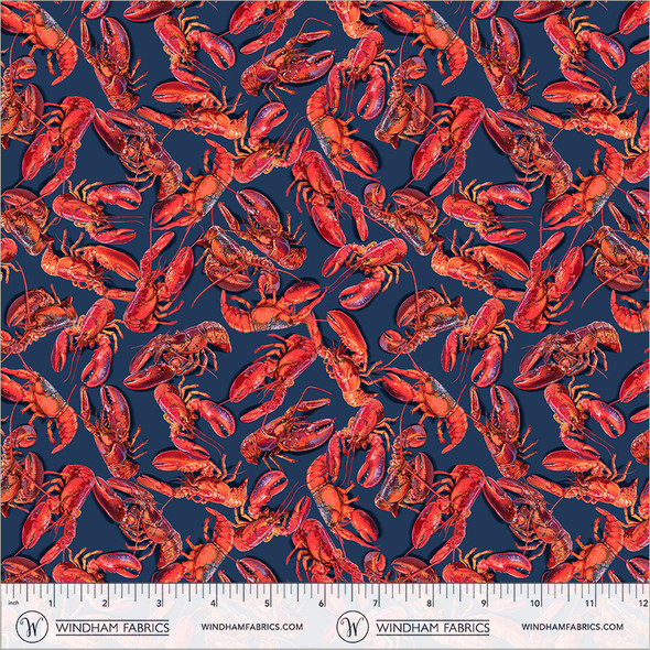 2026 All New England Shop Hop Fabric 55483D-5 Lobsters | SOLD BY THE HALF-YARD