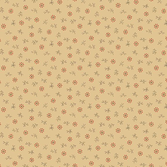 Marcus Fabrics Pineberry Lane R172007D-CREAM Flakes | SOLD BY THE HALF-YARD