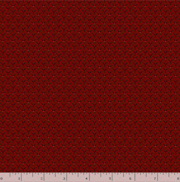 Marcus Fabrics Pineberry Lane R172004D-RED Pine Needles | SOLD BY THE HALF-YARD