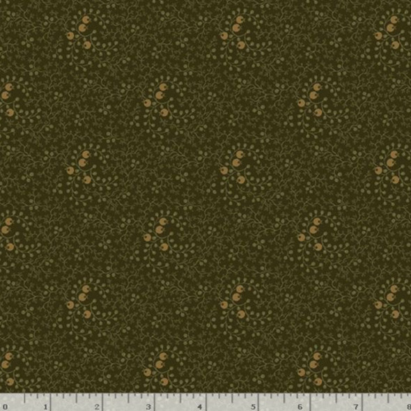 Marcus Fabrics Pineberry Lane R172001D-GREEN Winterberry | SOLD BY THE HALF-YARD