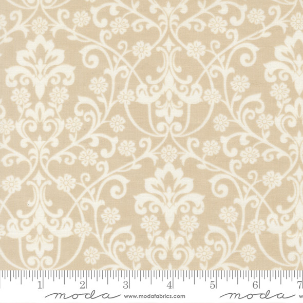 Breathtaking Blues by 3 Sisters for Moda - 44403 12 Damask Ecru | SOLD BY THE HALF-YARD