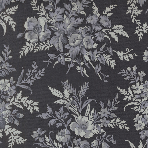 Breathtaking Blues by 3 Sisters for Moda - 44400 15 Bouquets Floral Midnight | SOLD BY THE HALF-YARD