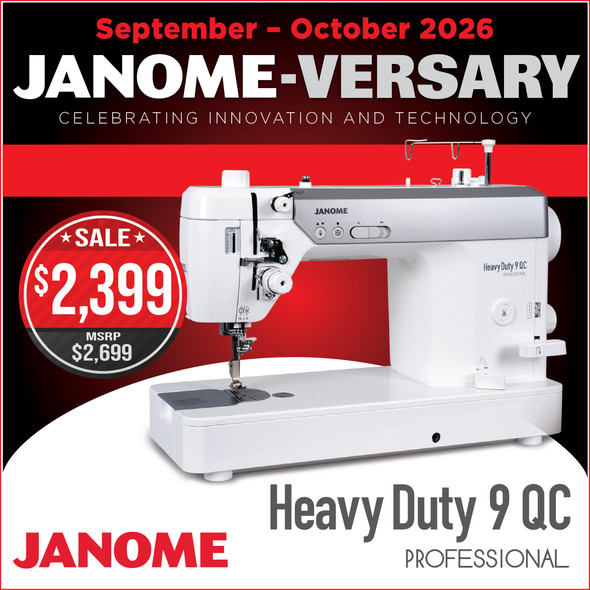 Janome HD9 QC Professional Heavy Duty Sewing Quilting Machine