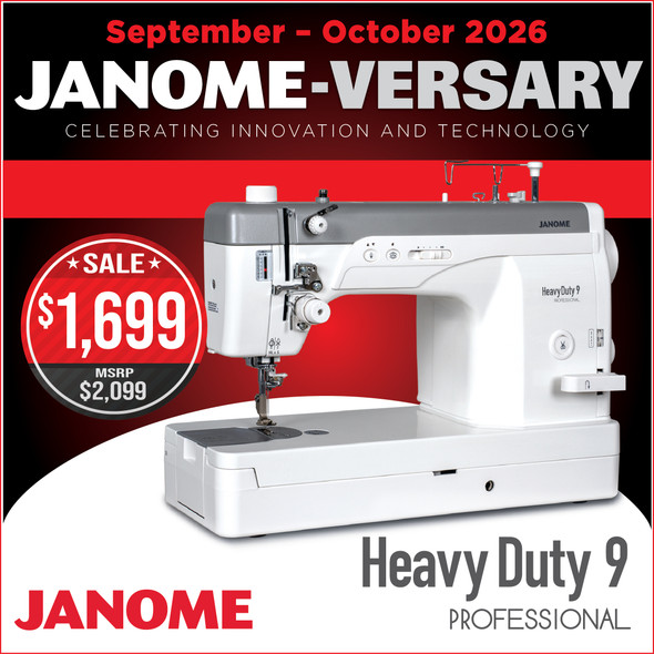 Janome HD9 V3 Professional Heavy Duty Sewing Quilting Machine