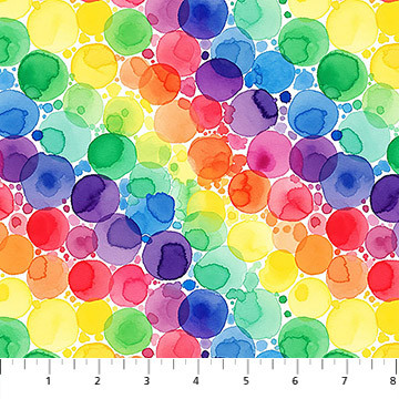 Northcott Radiant Rhapsody by Patrick Lose 10740-10 Diagonal Dots Multi | SOLD BY THE HALF-YARD