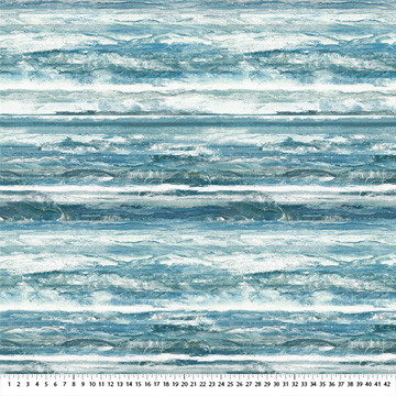 Northcott Smooth Sailing by Deborah Edwards DP28907-46 Stripe Water Dk Blue Multi | SOLD BY THE HALF-YARD