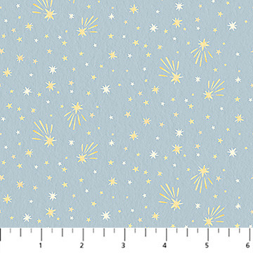 Northcott Home For Christmas DP28989-42 Stars Blue Multi | SOLD BY THE HALF-YARD
