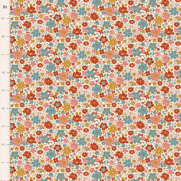 Tilda Village Life 100681 Esther Warm Cream Packed Ditsy Floral | SOLD BY THE HALF-YARD