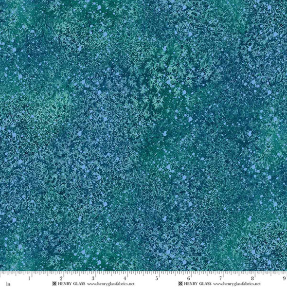 Beyond the Pines Digital by Henry Glass 3685-76 Crystal Frost Texture Blue Spruce | SOLD BY THE HALF-YARD