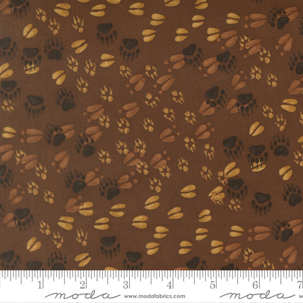 Northwoods Lodge by Deb Strain for Moda 59194 14 Animal Tracks Mud | SOLD BY THE HALF-YARD