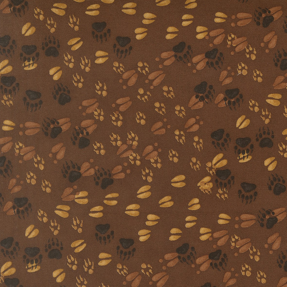 Northwoods Lodge by Deb Strain for Moda 59194 14 Animal Tracks Mud | SOLD BY THE HALF-YARD