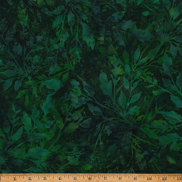 Hoffman Bali Batik X2646-31 Emerald Leafy | SOLD BY THE HALF-YARD