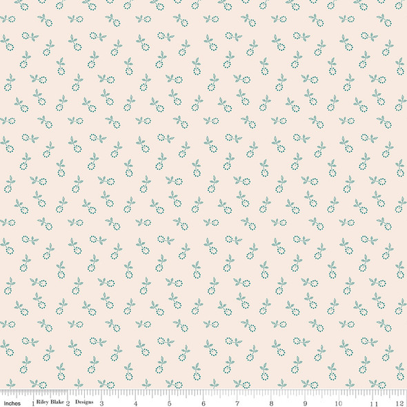 Riley Blake - Gentler Times by Lori Holt C16741 Cozy Floral Sprigs | SOLD BY THE HALF-YARD