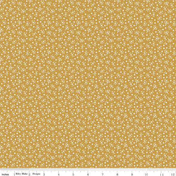 Riley Blake Worth Repeating C18266 Ditsy Gold | SOLD BY THE HALF-YARD