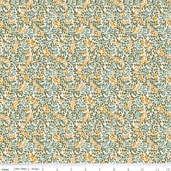 Riley Blake Worth Repeating C18263 Cloud Repeating Leaves | SOLD BY THE HALF-YARD