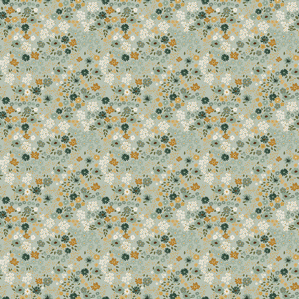 Riley Blake Worth Repeating C18262 Laurel Flower Garden | SOLD BY THE HALF-YARD
