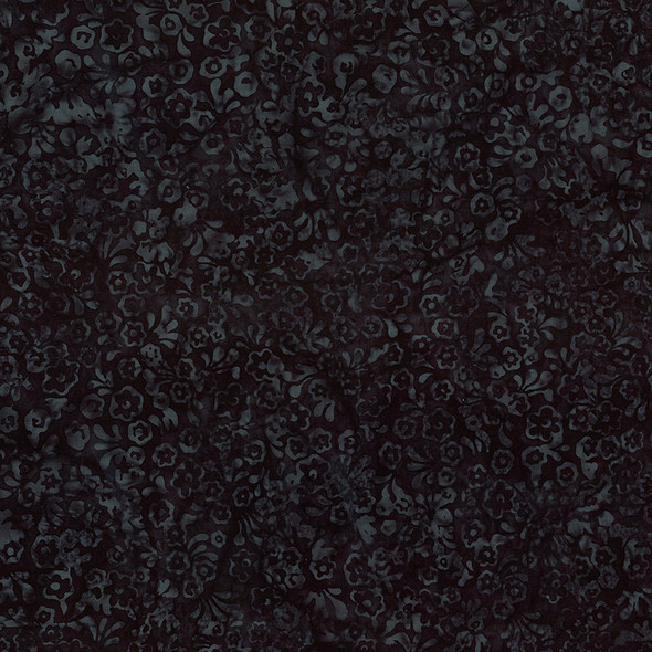 Riley Blake Batiks Shadow Lane BT23652-157 Charcoal Floral | SOLD BY THE HALF-YARD
