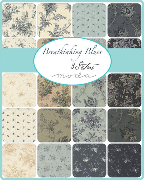 Breathtaking Blues by 3 Sisters for Moda  44400LC Layer Cake 10" squares
