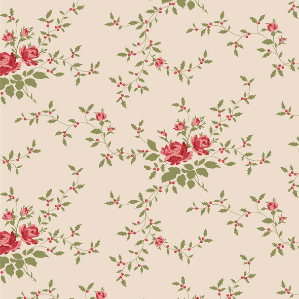 Pre-Order Tilda Merry Little Christmas Blender Noel Cream 110147 | SOLD BY THE HALF-YARD