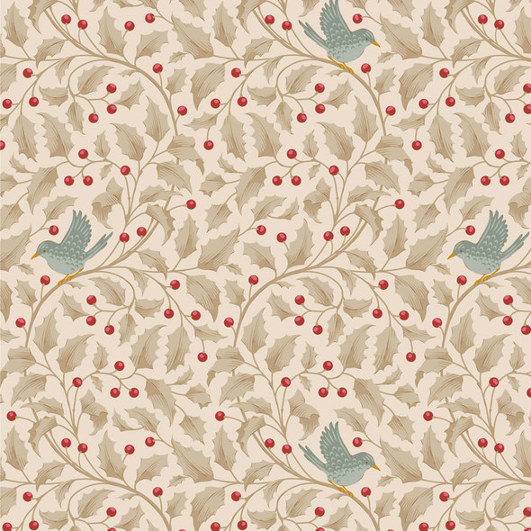 Pre-Order Tilda Merry Little Christmas Holly Clay 100636 | SOLD BY THE HALF-YARD