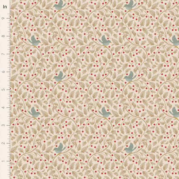 Pre-Order Tilda Merry Little Christmas Holly Clay 100636 | SOLD BY THE HALF-YARD
