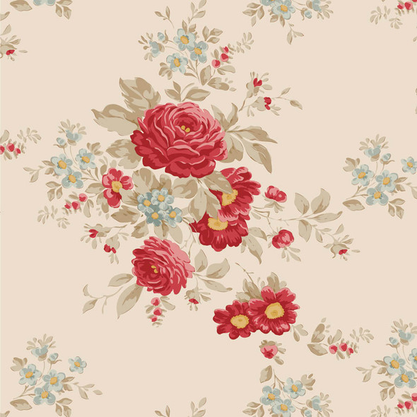 Pre-Order Tilda Merry Little Christmas Carol Cream 100637 | SOLD BY THE HALF-YARD